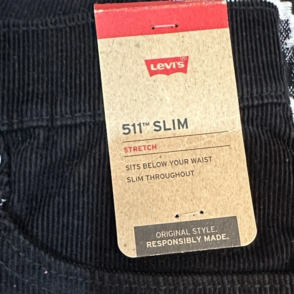 Levi's 511 Slim Stretch Black Corduroy